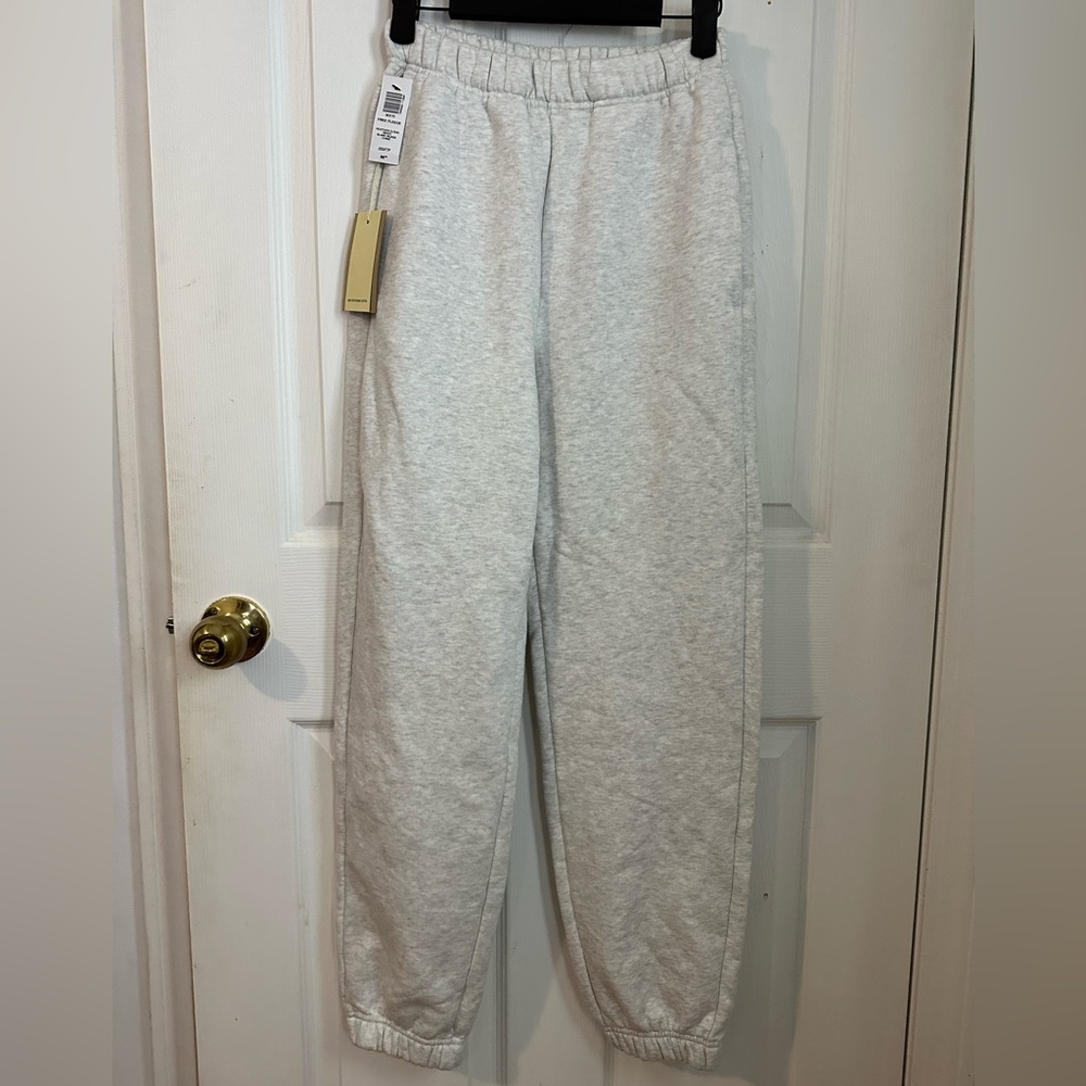 Wilfred Free Free Fleece Sweatpants in Heather Cloud White 2XS NWT